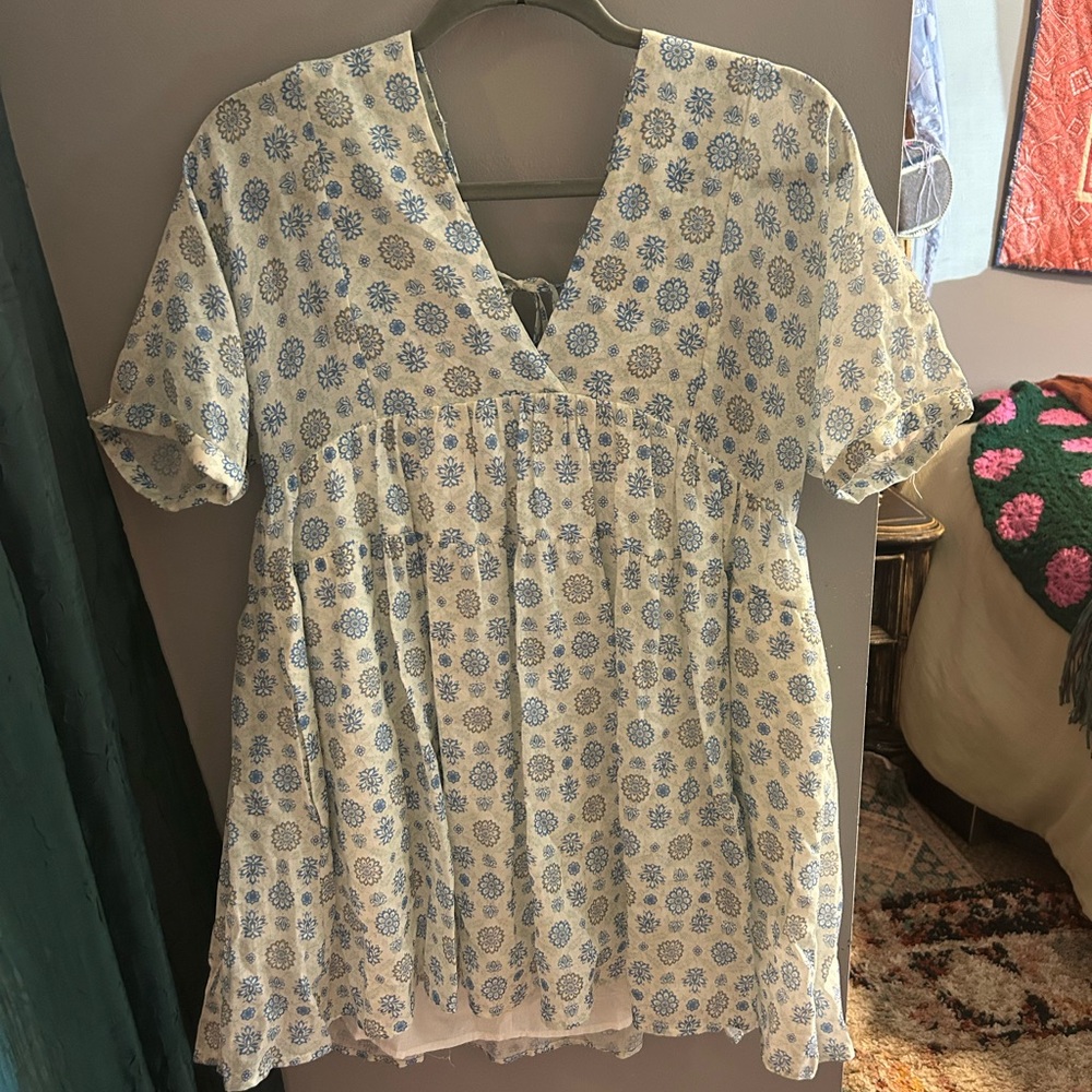 Blue babydoll dress